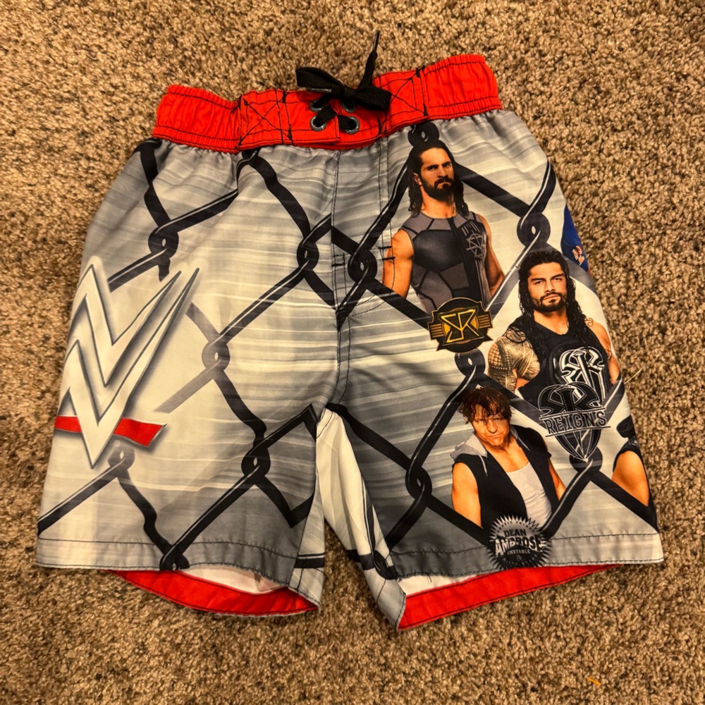 WWE Boys Swim Trunks 4/5 2018 Seth Rollins Reigns Cena